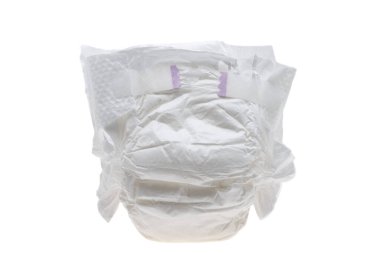 Bebek bezleri beyaz arka planda izole edilmiş 