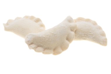 Beyaz arkaplanda izole edilmiş hamur tatlısı 