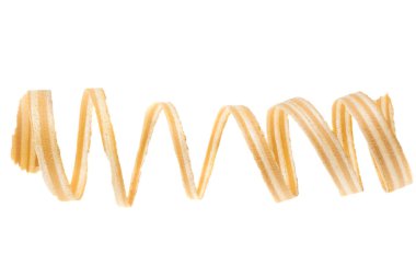 Beyaz zemin üzerinde izole ahşap talaşı