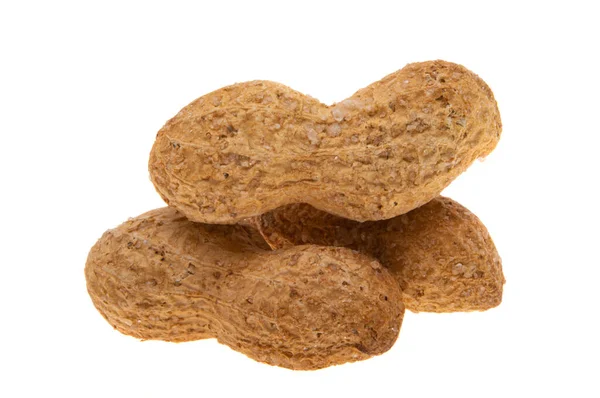 Erdnüsse Schale Isoliert Auf Weißem Hintergrund — Stockfoto