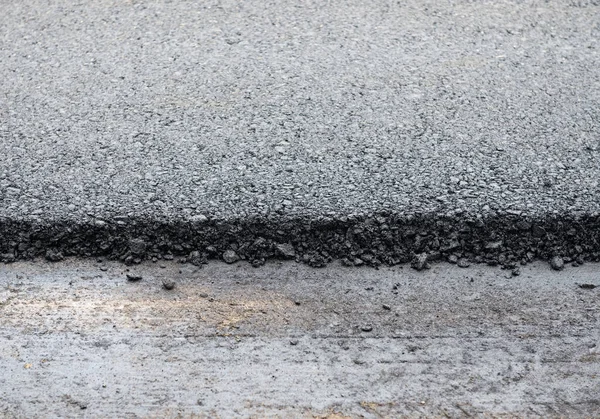 Reparatur Einer Asphaltstraße Mit Frischem Asphalt — Stockfoto