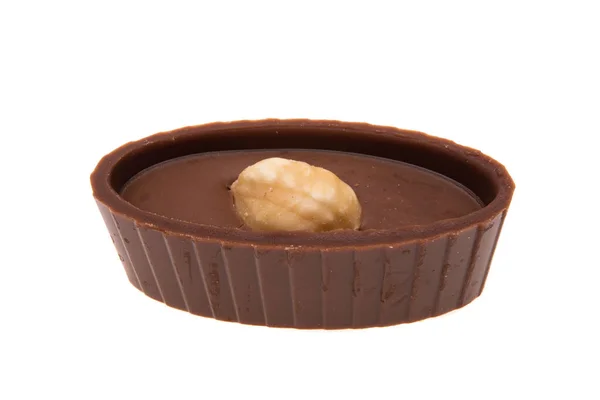 Caramelo Chocolate Aislado Sobre Fondo Blanco —  Fotos de Stock