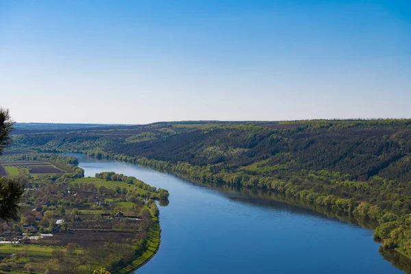 Krajina Řeky Dniester Jaře — Stock fotografie