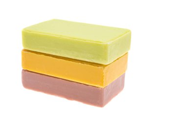 Fransız sabunu beyaz arkaplanda izole edilmiş. 