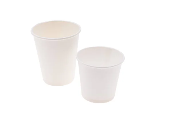 Паперова Чашка Кави Ізольована Білому Тлі — стокове фото