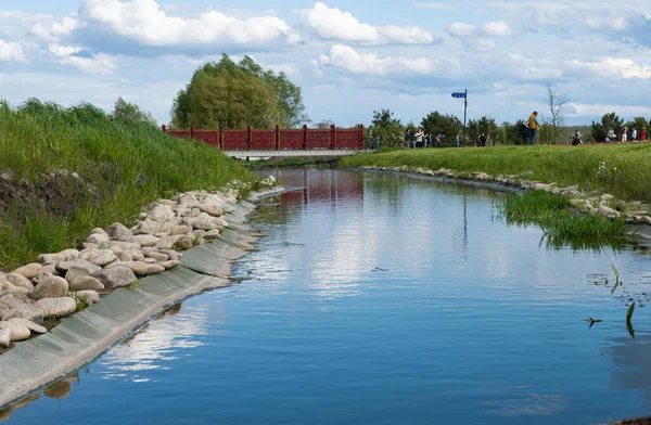 Water Channel Park Spring — Stock Photo, Image