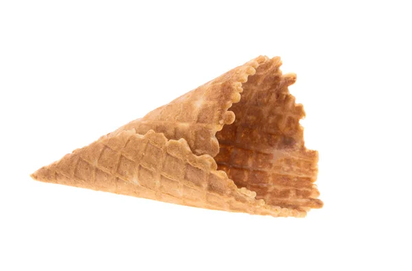 Cone Waffle Isolado Fundo Branco — Fotografia de Stock