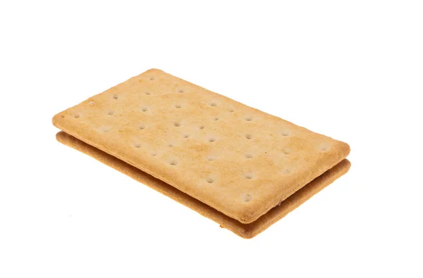 Keks Cracker Mit Schokolade Isoliert Auf Weißem Hintergrund — Stockfoto