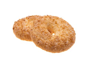 Bisküvi halkası beyaz arkaplanda izole edildi