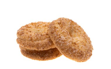 Bisküvi halkası beyaz arkaplanda izole edildi