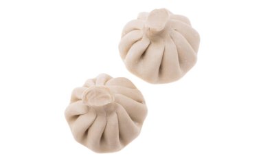 khinkali beyaz arkaplanda izole edildi 