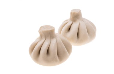 khinkali beyaz arkaplanda izole edildi 