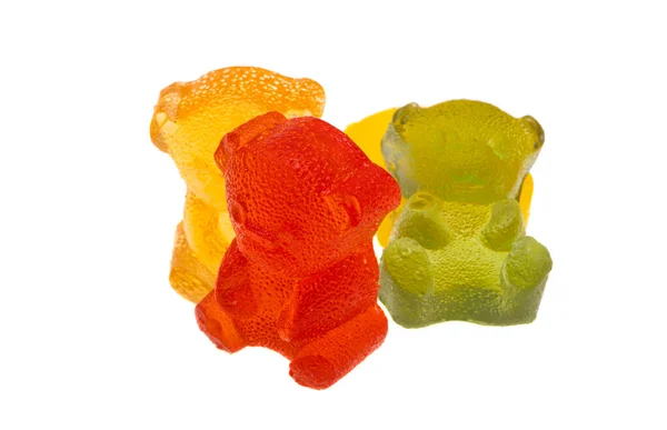 Gummy Ursos Isolado Fundo Branco — Fotografia de Stock