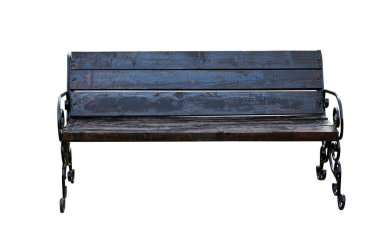 Beyaz arkaplanda izole edilmiş bank 