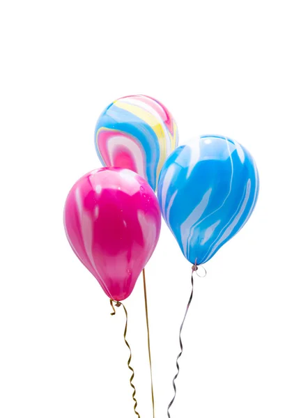 Rainbow Balloons Isolated White Background — Fotografia de Stock