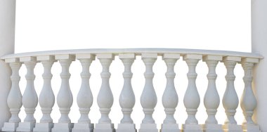 beautiful stone railing isolated on white background  clipart