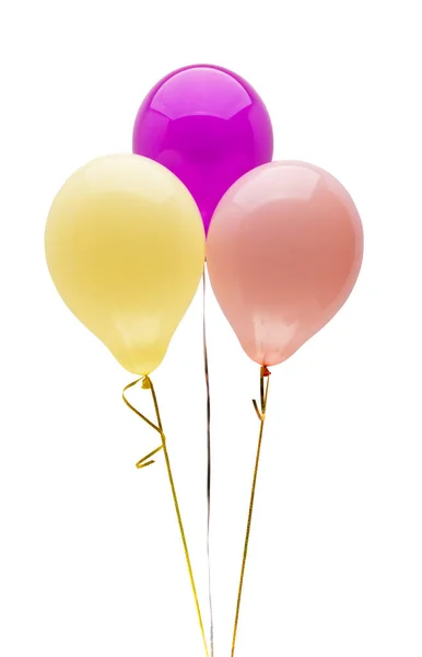 Ballonger Med Helium Isolerad Vit Bakgrund — Stockfoto