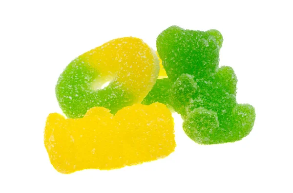 Gelei Snoepjes Geïsoleerd Witte Achtergrond — Stockfoto