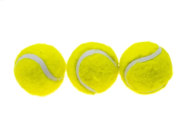 Tennis Ballen Geïsoleerd Witte Achtergrond — Stockfoto
