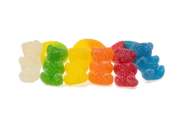 Gummibonbons Isoliert Auf Weißem Hintergrund — Stockfoto