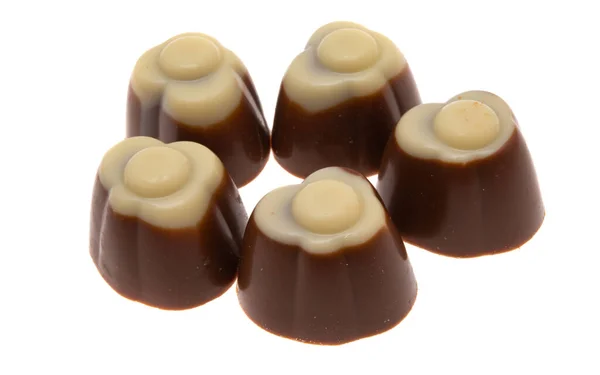 Chocolate Candies Isolated White Background — Stock Photo, Image