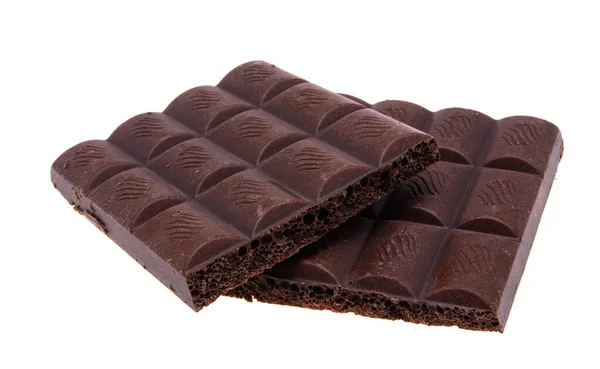 Beluchte Chocolade Geïsoleerd Witte Achtergrond — Stockfoto