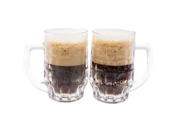 Glass Dark Beer Isolated White Background — Stock Photo, Image