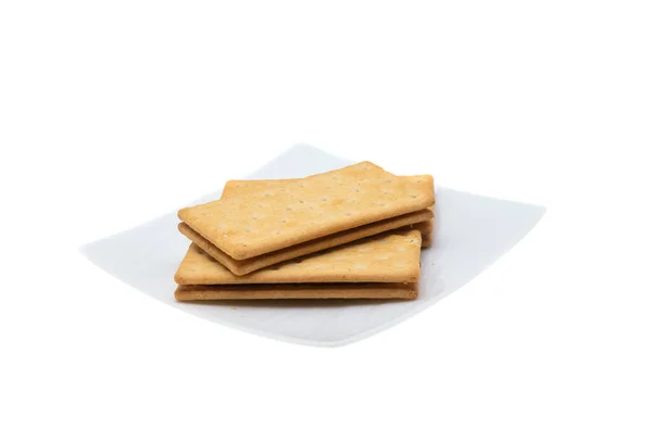 Cookies Duplos Isolados Fundo Branco — Fotografia de Stock