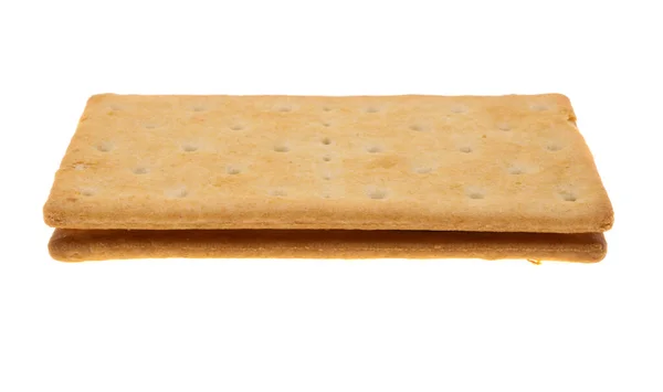 Dubbla Cookies Isolerade Vit Bakgrund — Stockfoto