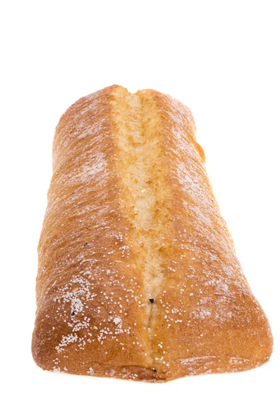 Ciabatta Isolerad Vit Bakgrund — Stockfoto