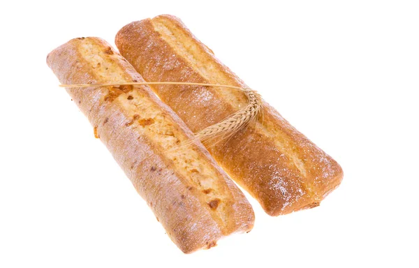 Ciabatta Isolado Sobre Fundo Branco — Fotografia de Stock