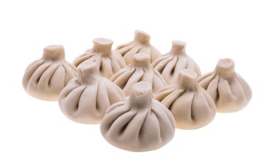 khinkali beyaz arkaplanda izole edildi 