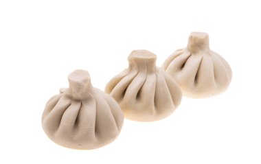 khinkali beyaz arkaplanda izole edildi 