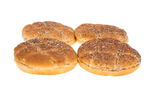 Hamburgerbroodjes Geïsoleerd Witte Achtergrond — Stockfoto