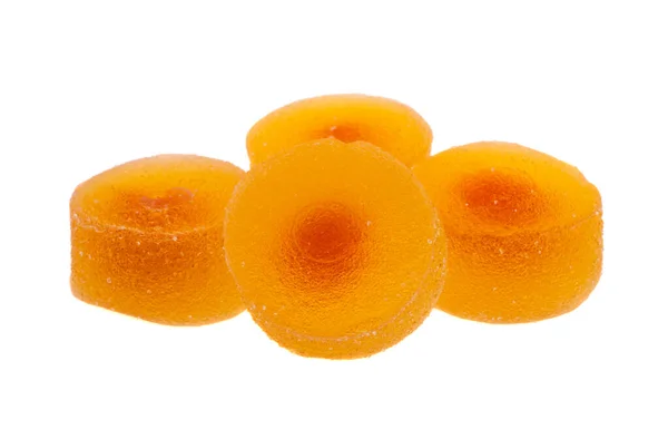 Fruit Jelly Candies Isolated White Background — Stock Photo, Image