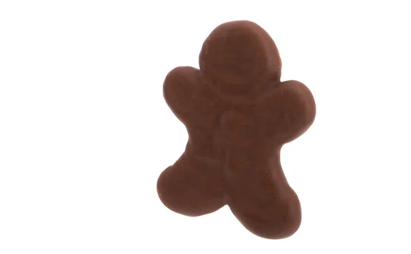 Navidad Chocolate Hombres Aislados Sobre Fondo Blanco — Foto de Stock