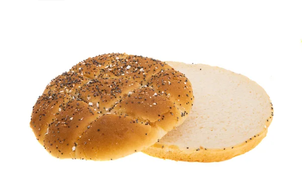 Hamburger Brötchen Isoliert Auf Weißem Hintergrund — Stockfoto