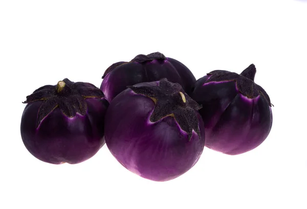 Aubergine Isoliert Auf Weißem Hintergrund — Stockfoto