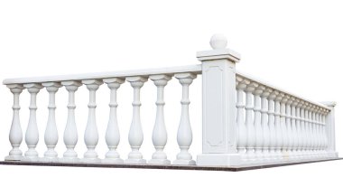 stone railing isolated on white background  clipart