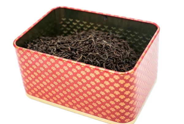 Trockener Tee in einer Schachtel — Stockfoto