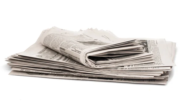 Closeup of stack of newspapers — Stock Photo, Image