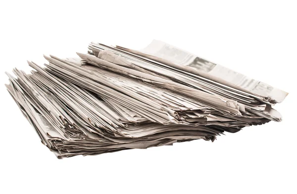 Fechar a pilha de jornais — Fotografia de Stock