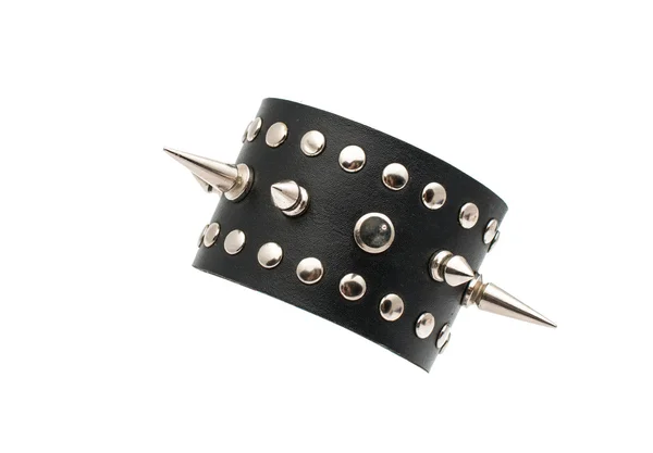 Estilo Rock cuero trenzado y pulsera de metal — Foto de Stock