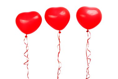 Kırmızı kalp balonlar