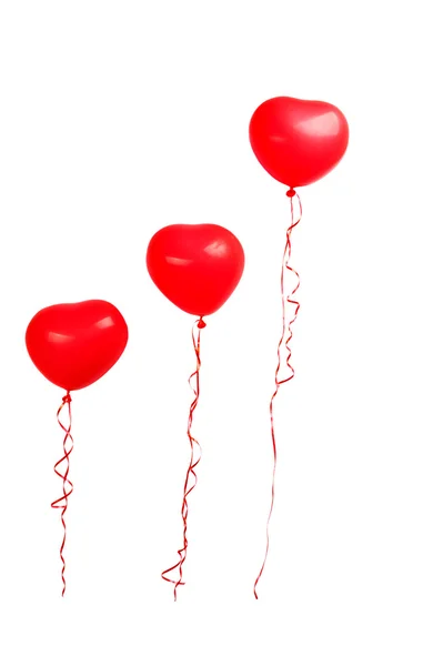 Palloncini cuore rosso — Foto Stock