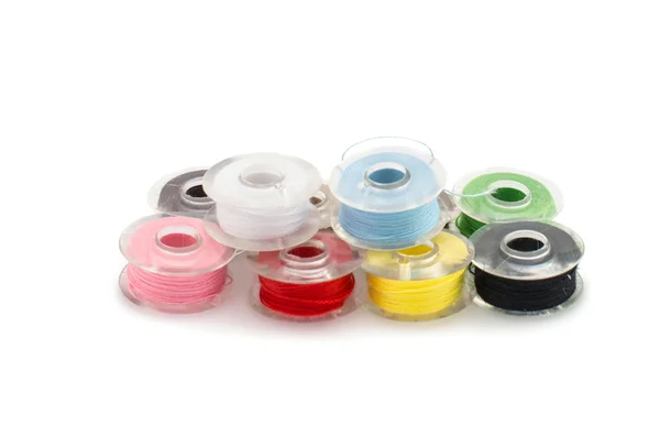 Set of colorful spools of thread — Stock Photo, Image