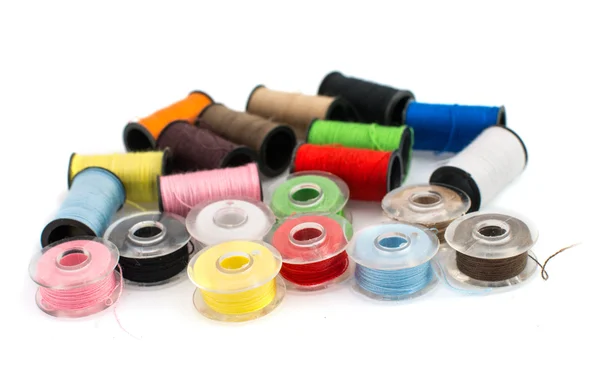 Set of colorful spools of thread — Stock Photo, Image