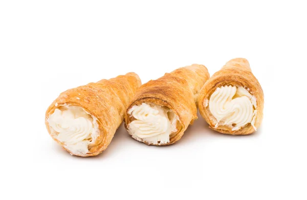 Puff rolls with cream — Stock Photo, Image