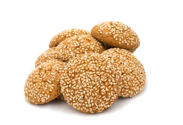 Oatmeal cookies with sesame seeds — Stock Photo, Image