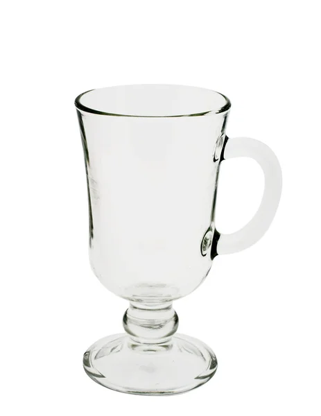 Leeres Glas für einen Cappuccino — Stockfoto